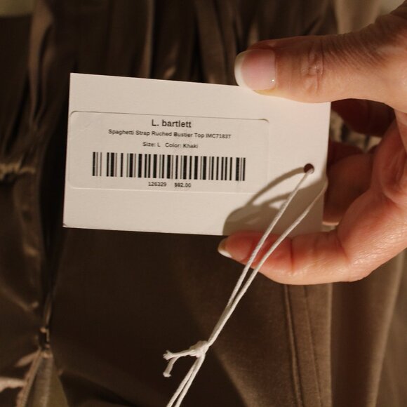 Spaghetti Strap Rouched Bustier Top - Picture 5 of 5